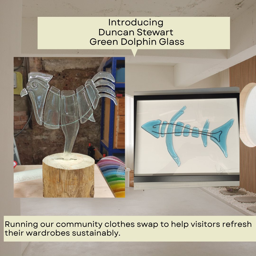 Green Dolphin Glass showcase